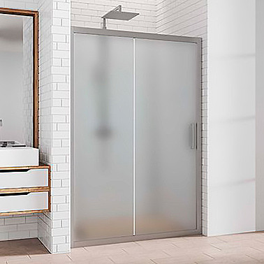 Душевая дверь в нишу Kubele DE019D2-MAT-MT 150 см, профиль матовый хром